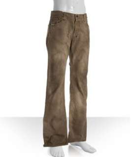 PRPS brown wash Used Hand Stitch relaxed jeans   