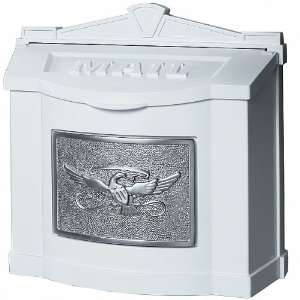  Gaines WM Wall Mount Mailbox, Eagle Design WM 7, White 