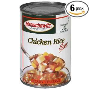 Manishevitz Soup Chicken Rice, 15 Ounce Can (Pack of 6)  