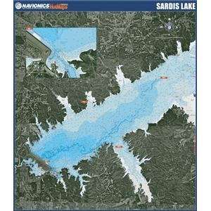  Navionics Paper Map Sardis Lake Mississippi GPS 