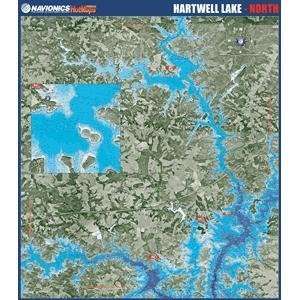  Navionics Paper Map Hartwell Lake   North South Carolina 