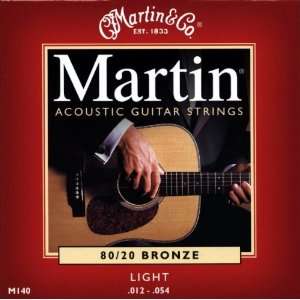 Martin M140 Light Acoustic Guitar Strings Musical 