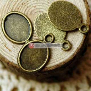 150pcs Vintage Brass Cabochon Pendant Settings TS2025 4  