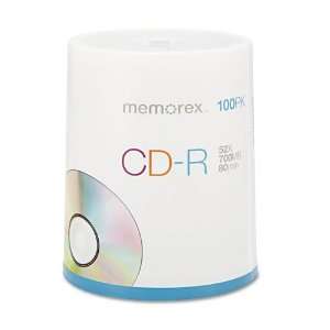  Memorex CD R Discs 700MB/80min 52x Spindle Silver 100/Pack 