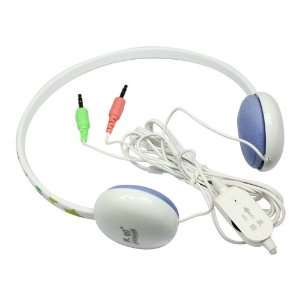  White Over the Head Headset for Pc Laptop + Microphone Electronics