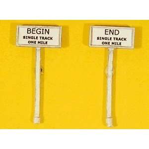  END SINGLE TRACK SIGNS   JL INNOVATIVE DESIGN HO SCALE MODEL TRAIN 