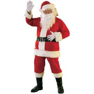 Economy Flannel Santa Suit Adult Costume (One Size Standard)