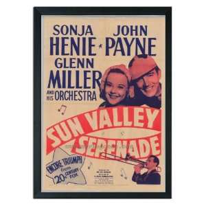  Sun Valley Serenade   Framed Movie Poster   27 x 40