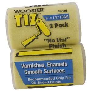Wooster Brush R730 3 1/8 Inch Nap Tiz Foam Roller Cover 2 Pack, 3 Inch