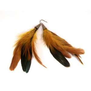  Natural Tribal Mood Feather Earrings 