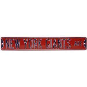  NFL New York Giants 36 x 6 Red Steel Street Sign Sports 