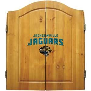   Jacksonville Jaguars Dart Board Cabinet Set   NFL