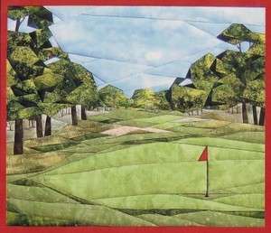 Golf Anyone? Course England Design Landscape Quilt Pattern 