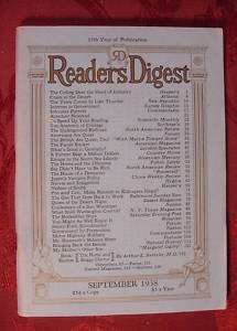 Readers Digest September 1938 Antoine de Saint Exupery  
