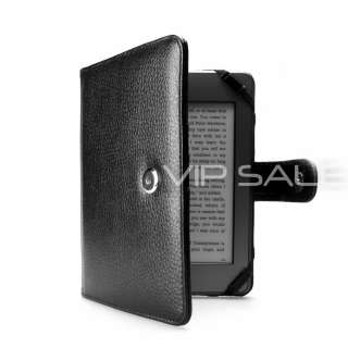   BLACK LEATHER COVER CASE WITH POCKETS AND LED READING LIGHT  
