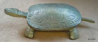 Vintage Brass Turtle Box 7 UGCO Taiwan Heavy  