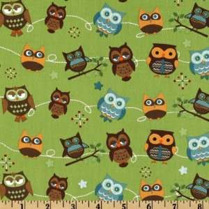   Kangaroo Owl Roll Call Green Fabric By The Yard Arts, Crafts & Sewing