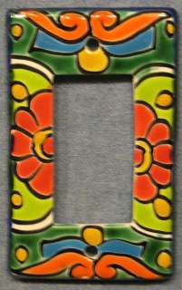 T06, Talavera Single Rocker Switch/Outlet Plate Cover, No. 033  