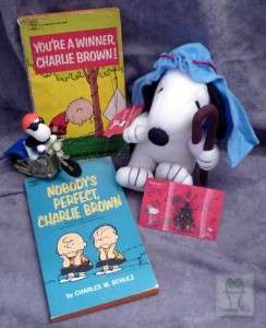 PEANUTS Lot   Shepherd Snoopy, Motorcycle, Charlie Brown Books, Gift 