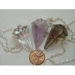   and Amethyst Wicca Pagan Divination Healing Pendulums   3 Piece Set