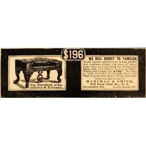 1885 Ad Marchal Smith Pianos Musical Instruments Trial 