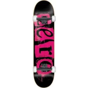  Zero Punk Complete Skateboard   7.75 Black/Pink Veneer w 