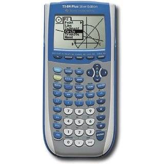   TI 84 Plus Silver Edition Blue Graphing Calculator by Texas