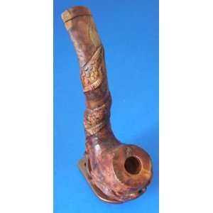  Wooden Dragon Tobacco Pipe ~ Hand Carved 