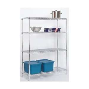  Chrome Shelving Unit 14 D x 74 H