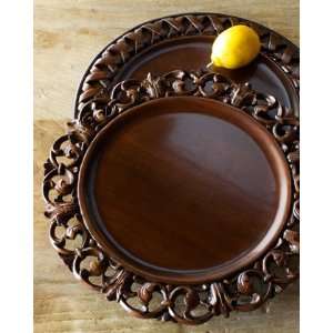  Each Woven Wood Charger Plate