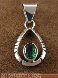 Green Quartz Sterling Silver Pendant & Earring Set  