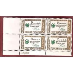Postage Stamps US Credo Fear To Do Ill Sc1140 MNHVFOG Block Of 4