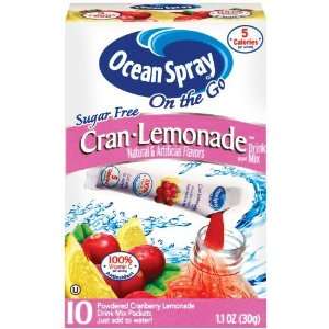 Ocean Spray Powdered Drink Mix On   The   Go Cran   Lemonade Sugar 
