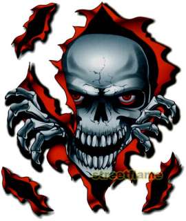 SKULL DECAL GRAPHIC for MOTORCYCLE WINDSCREENS  