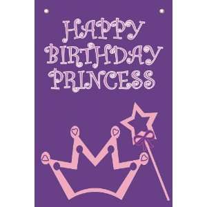  Princess Party Decoration Happy Birthday Banner   Vinyl 