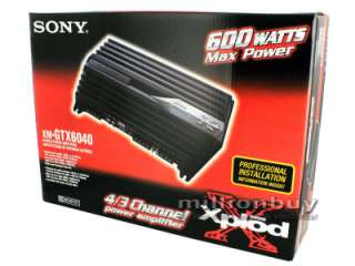 SONY XM GTX6040 600W 4 Channel GTX Xplod Car Amplifier