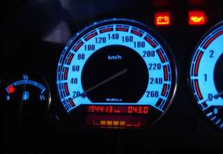 BMW E36 plasma speedometer gauges dials glow gauges KMH  