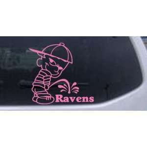  Pee On Ravens Car Window Wall Laptop Decal Sticker    Pink 
