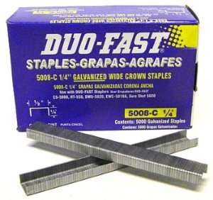 Duo fast Staples 5008C 1/4 20 Gauge 5,000/Box  