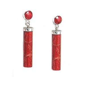  Red Coral Earrings