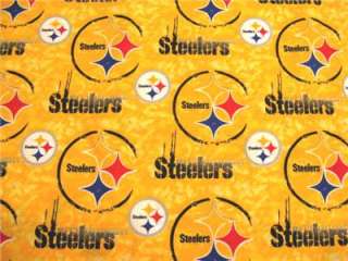 PITTSBURGH STEELERS DISTRESSED ON GOLD NFL FOOTBALL CURTAIN VALANCE 