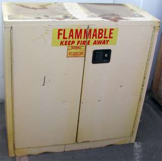 Fire Proof Chemical Storage Cabinet 44x43x18 Manual Door 1 Shelfs 