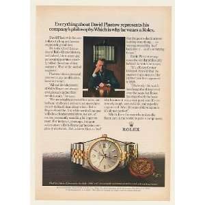  1981 Rolls Royce David Plastow Rolex Datejust Watch Print 