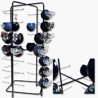  Football Storage   Rolling Football Helmet Rack Sports 