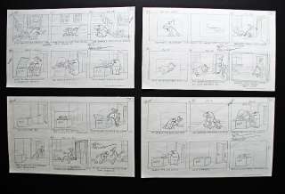 Signed Friz Freleng Pink Panther Storyboard Set 1, 1978  