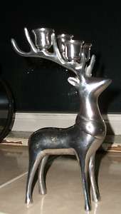 reindeer candle holders art deco hold four tapers sturdy  