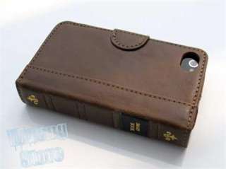 Brown Smart Book 2in1 Leather Wallet Case W/Camera Hole Cover for 