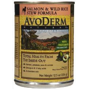  AvoDerm Natural Salmon & Wild Rice Stew Recipe Dog Food 