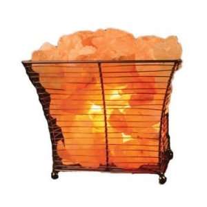  Himalayan Salt Square Basket Lamp