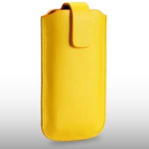  SAMSUNG C3300K CHAMP YELLOW PU LEATHER POCKET POUCH COVER 